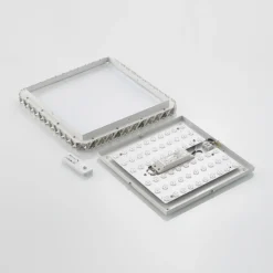 Lámpara LED de techo Lindby Lorand, cristales, CCT, control remoto