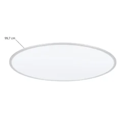 Lámpara LED de techo Lindby Narima, 4.000 K, Ø 100 cm, plata
