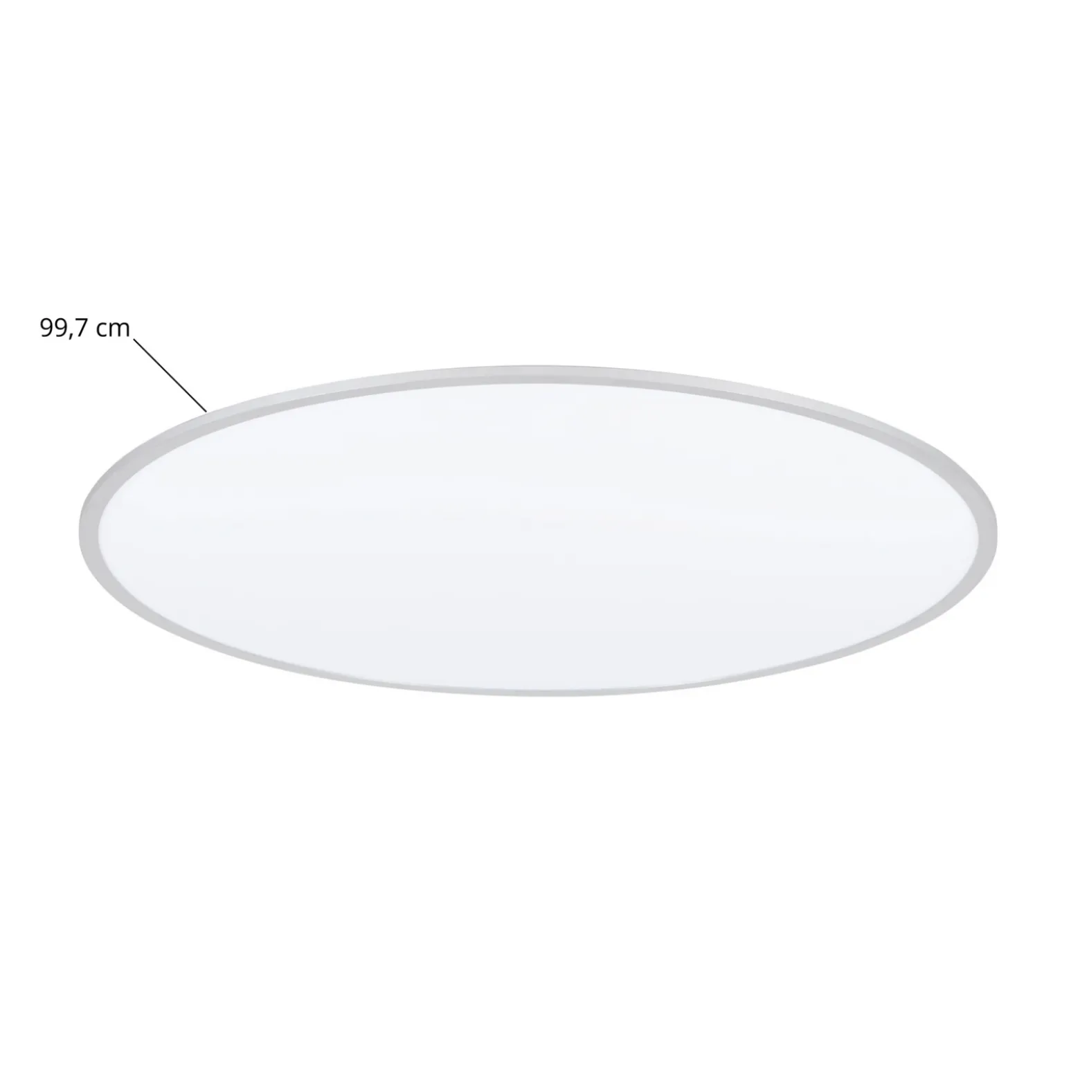 Lámpara LED de techo Lindby Narima, 4.000 K, Ø 100 cm, plata