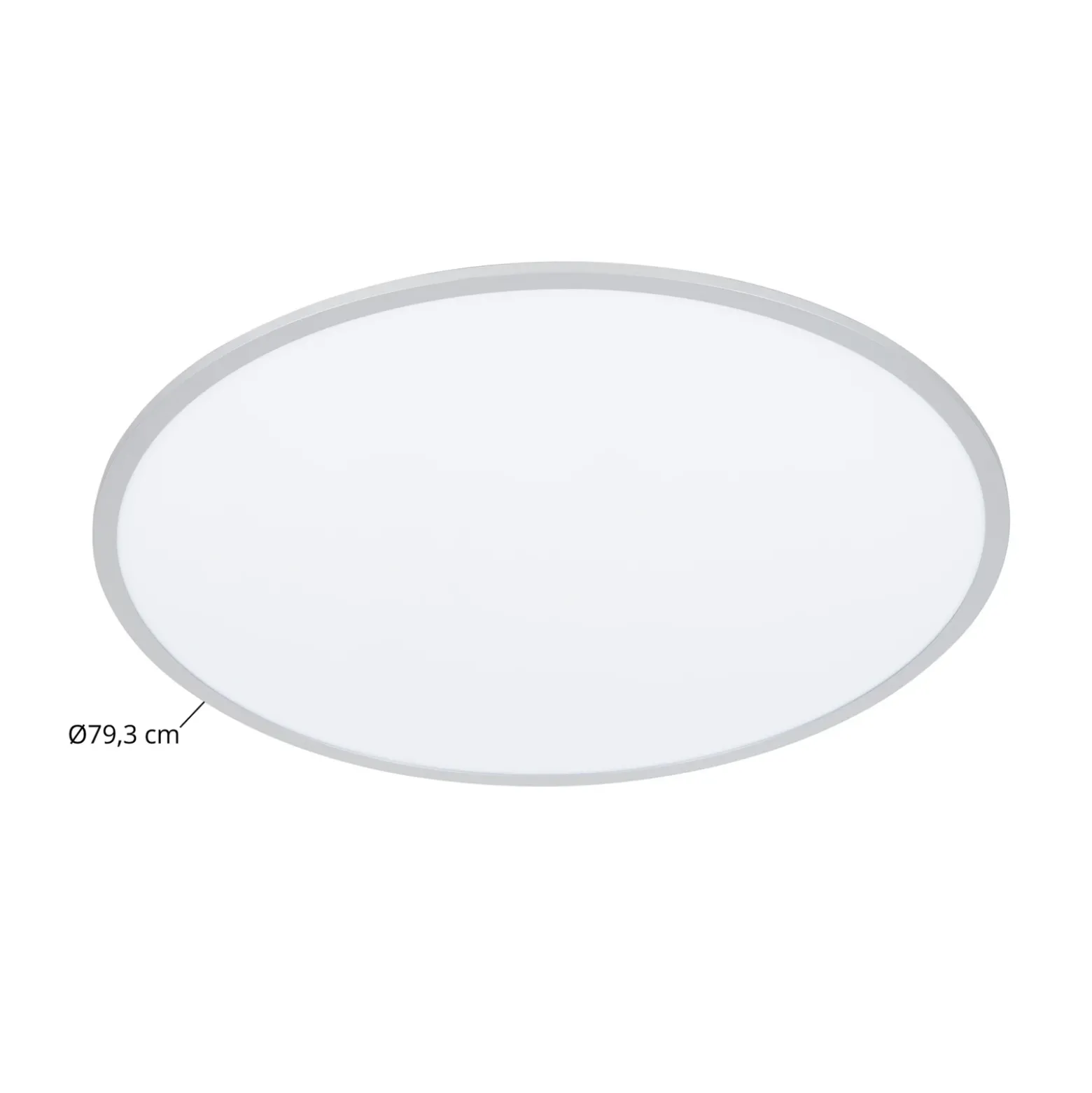 Lámpara LED de techo Lindby Narima, 4.000 K, Ø 80 cm, plata