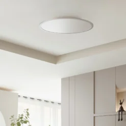 Lámpara LED de techo Lindby Narima, CCT, Ø 60 cm, plata