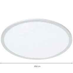 Lámpara LED de techo Lindby Narima, 4.000 K, Ø 50 cm, plata