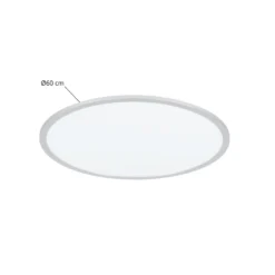Lámpara LED de techo Lindby Narima, 4.000 K, Ø 60 cm, plata