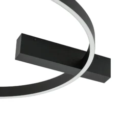 Lámpara LED de techo Lucande Isalin, 60 cm, negro, CCT, atenuable