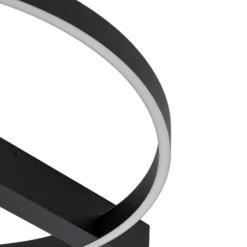 Lámpara LED de techo Lucande Isalin, 60 cm, negro, CCT, atenuable