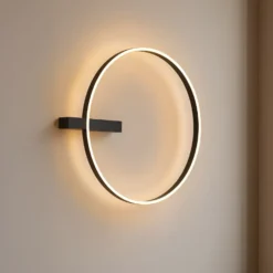 Lámpara LED de techo Lucande Isalin, 60 cm, negro, CCT, atenuable