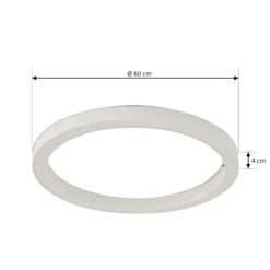 Lámpara LED de techo Lucande Neor, blanca, Ø 60 cm, CCT, atenuable