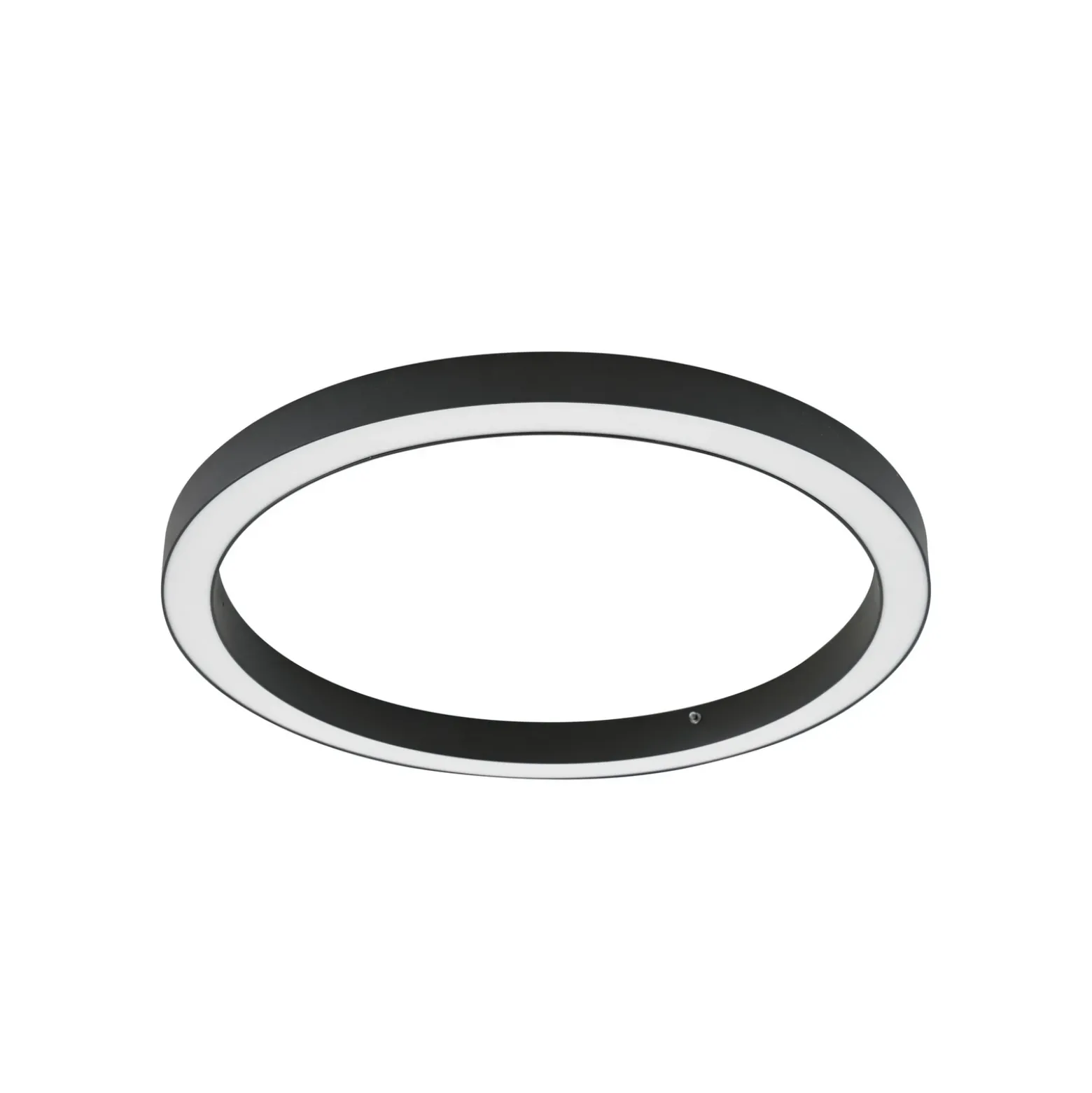 Lámpara LED de techo Lucande Neor, negra, Ø 60 cm, CCT, atenuable