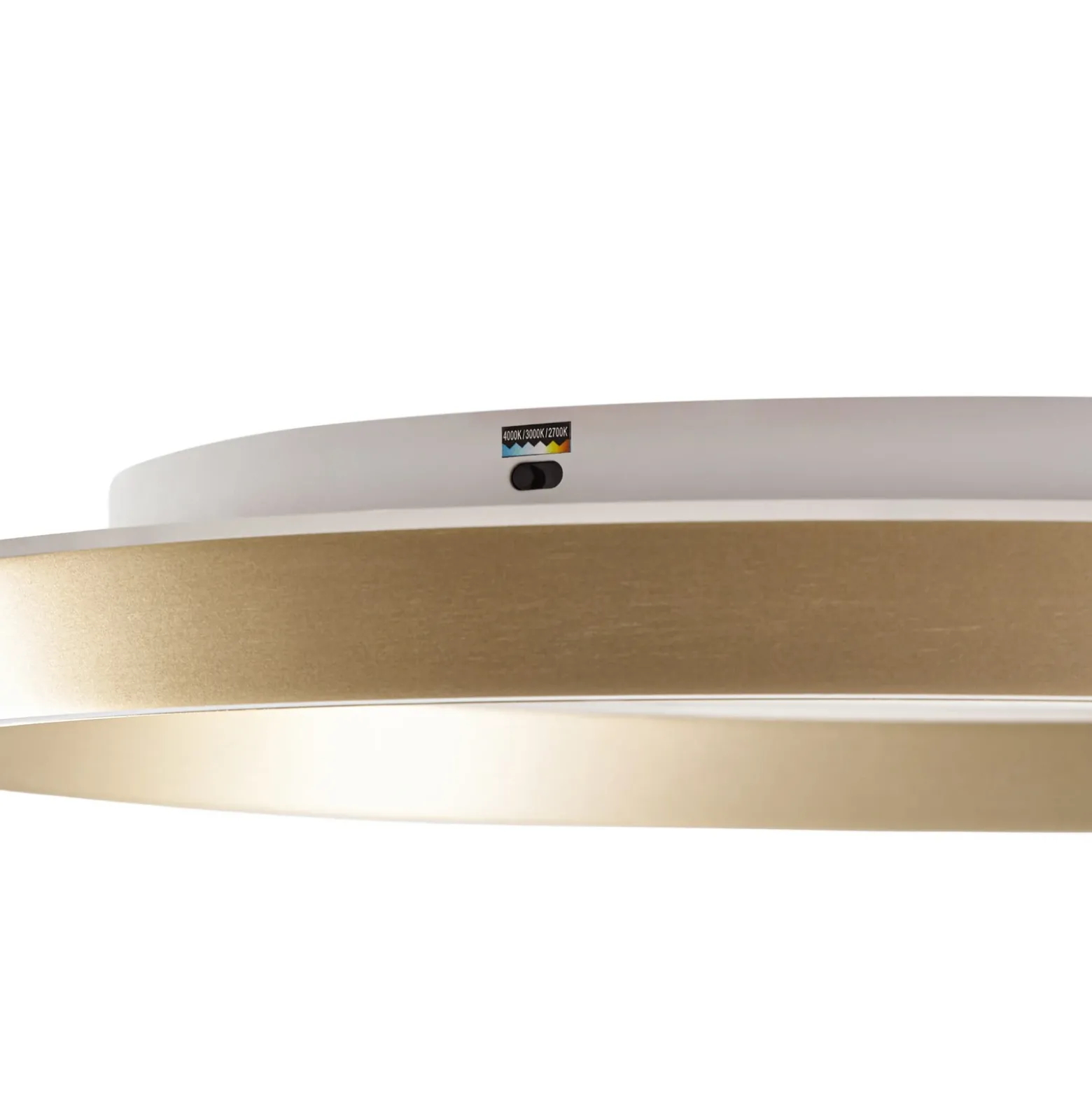 Lámpara LED de techo Lucande Rylan, latón, Ø 62 cm, atenuable (CCT)