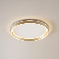 Lámpara LED de techo Lucande Rylan, latón, Ø 62 cm, atenuable (CCT)