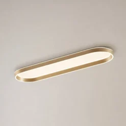 Lámpara LED de techo Lucande Rylan, 112 cm, latón, atenuable, CCT
