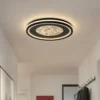 Lámpara LED de techo Lucande Tillian, negro/dorado, 50 cm, atenuable