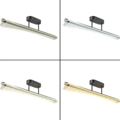 Lámpara LED de techo Malinda, transparente/antracita, 81 cm de largo, CCT