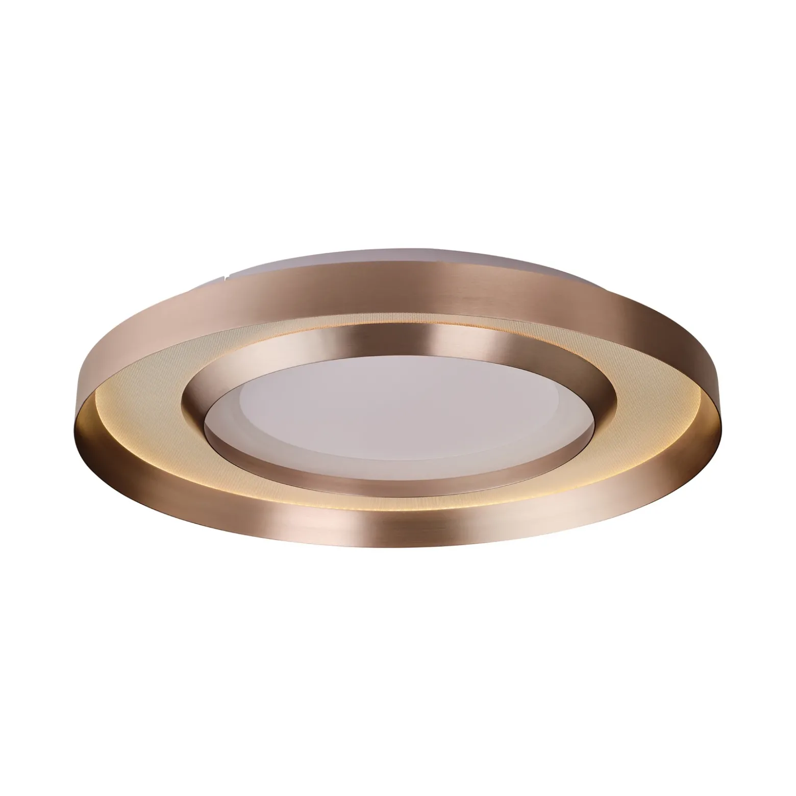Lámpara LED de techo Onix, Ø 60 cm, oro rosa, metal