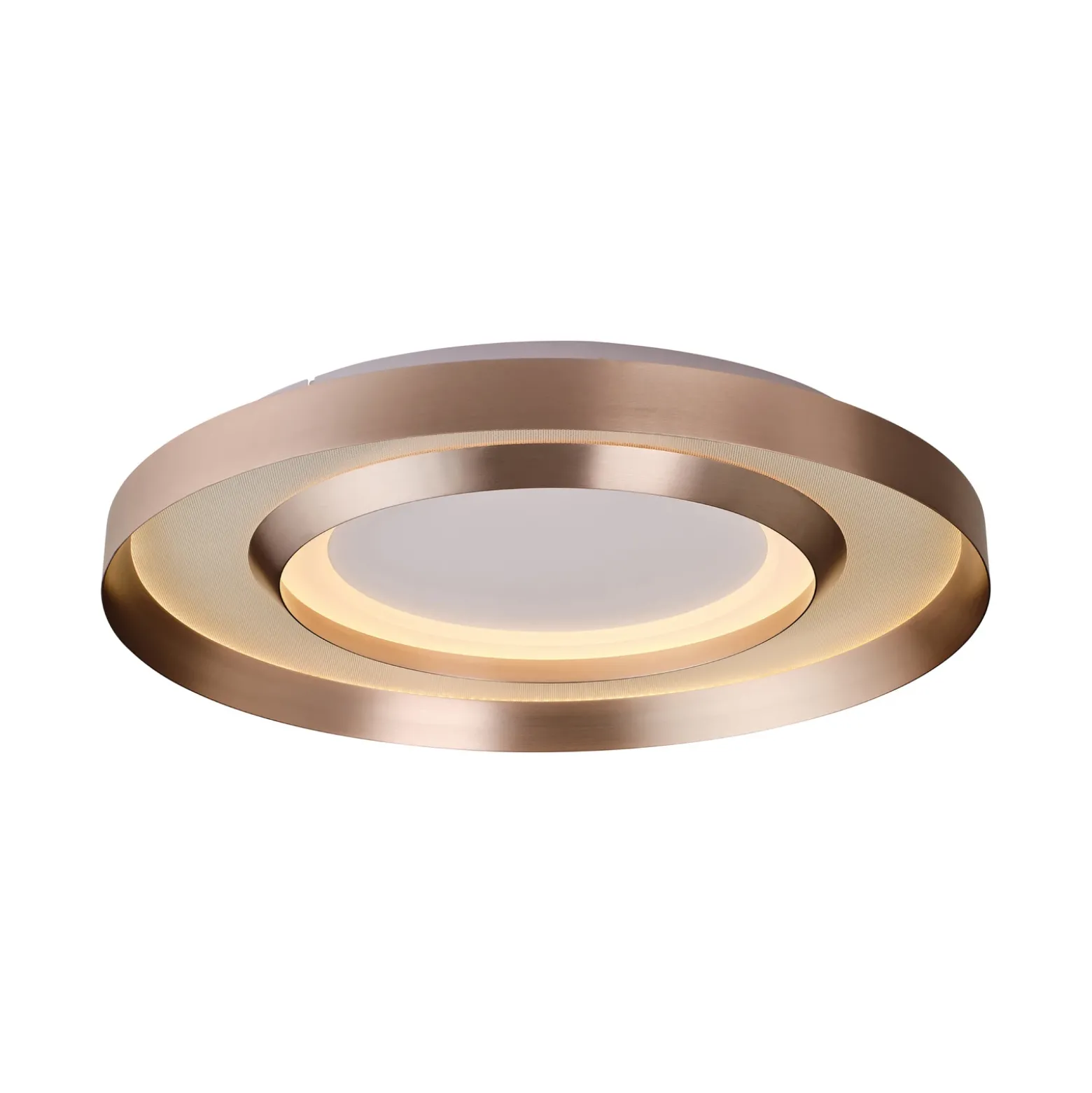 Lámpara LED de techo Onix, Ø 60 cm, oro rosa, metal
