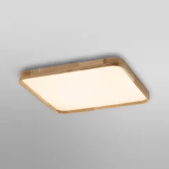Lámpara LED de techo ORBIS ALICIA de OSRAM, 50 x 50 cm, madera, ClickDim