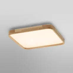 Lámpara LED de techo ORBIS ALICIA de OSRAM, 29 x 29 cm, madera, ClickDim