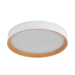 Lámpara LED de techo ORBIS LARIOS de OSRAM, blanco/madera, Ø 49 cm, atenuable