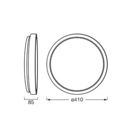 Lámpara LED de techo ORBIS MARIANO de OSRAM, madera/blanco, Ø 41 cm, atenuable