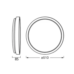 Lámpara LED de techo ORBIS MARIANO de OSRAM, madera/blanco, Ø 51 cm, atenuable