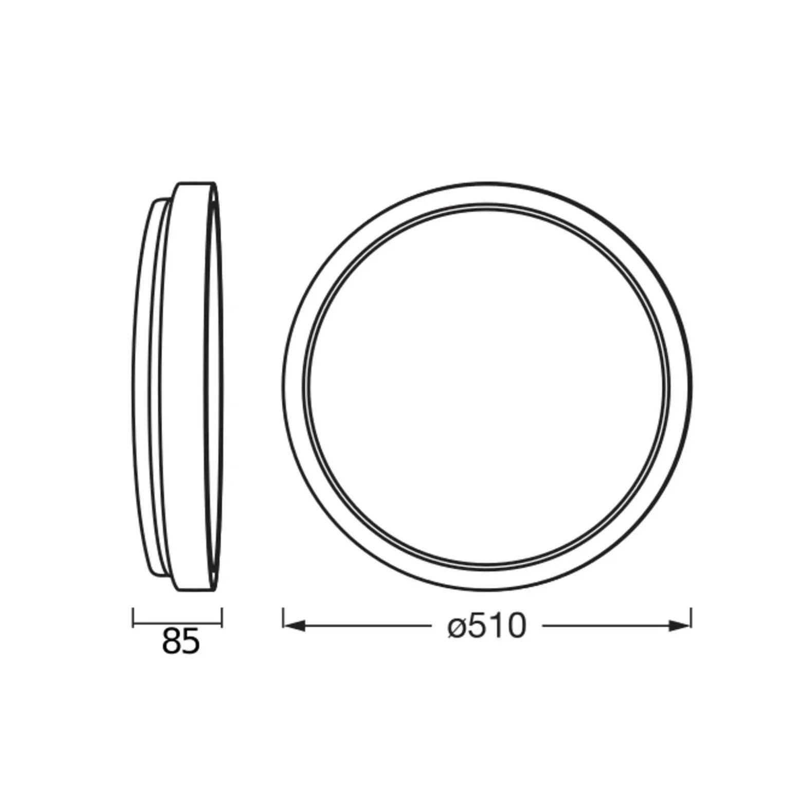 Lámpara LED de techo ORBIS MARIANO de OSRAM, madera/blanco, Ø 51 cm, atenuable