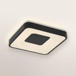 Lámpara LED de techo ORBIS PIANA de OSRAM, negra, 38 x 38 cm, ClickDim
