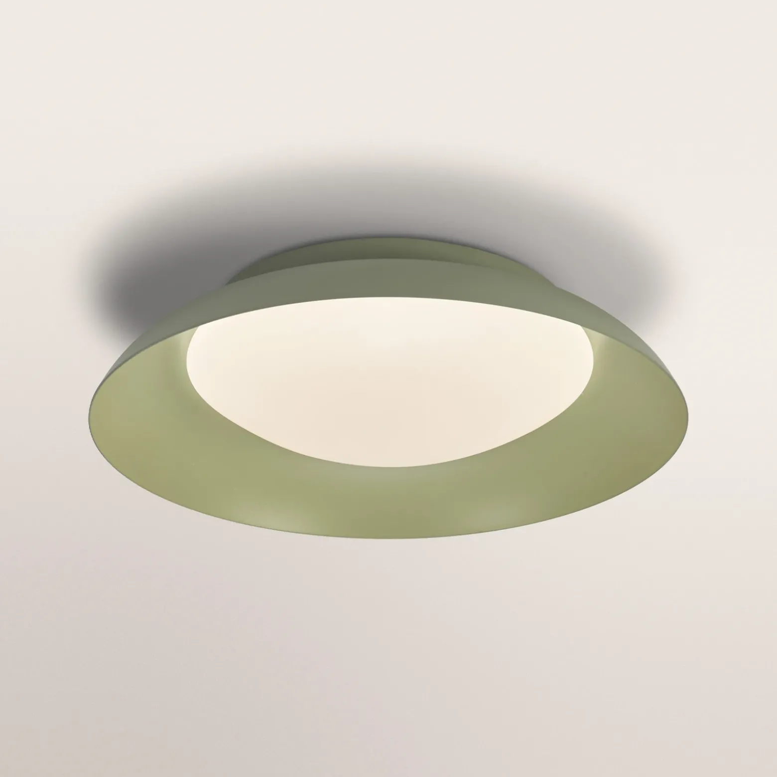 Lámpara LED de techo ORBIS PLATE de OSRAM, verde, Ø 31 cm, clickdim
