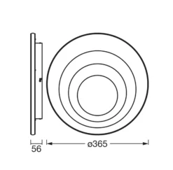 Lámpara LED de techo ORBIS SPIRAL de OSRAM, Ø 37 cm, gris, clickdim