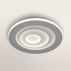 Lámpara LED de techo ORBIS SPIRAL de OSRAM, Ø 37 cm, gris, clickdim