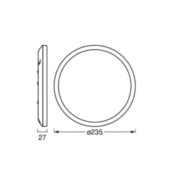 Lámpara LED de techo ORBIS ULTRA SLIM de OSRAM, negra, Ø 24 cm atenuable