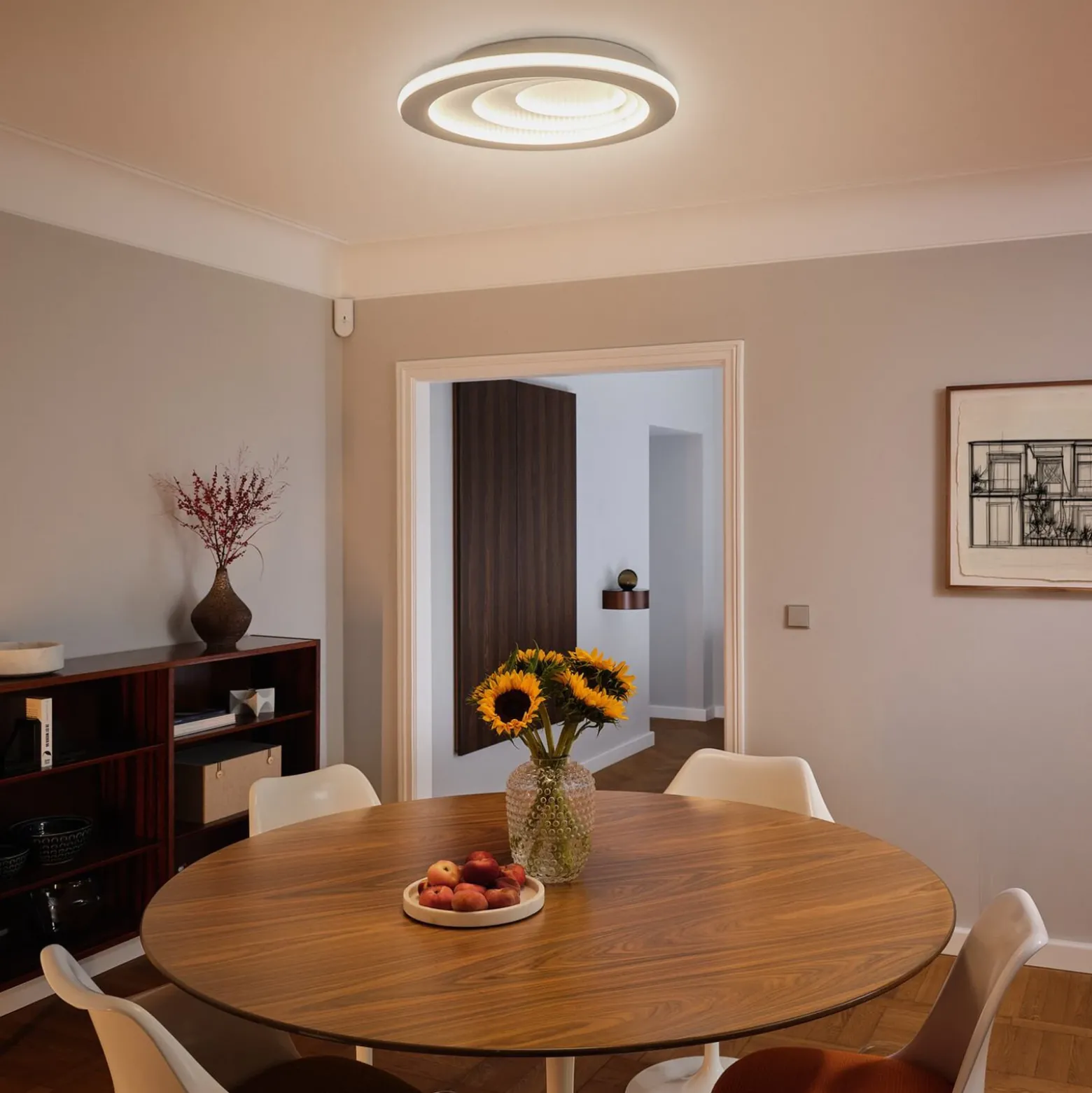 Lámpara LED de techo OSRAM ORBIS SPIRAL ROUND, Ø 51 cm, blanca 42 W