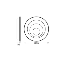 Lámpara LED de techo OSRAM ORBIS SPIRAL ROUND, Ø 37 cm, blanca, 38 W