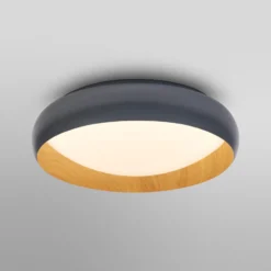 Lámpara LED de techo OSRAM ORBIS LIVIA, Ø 43 cm, gris, metal atenuable