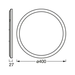 Lámpara LED de techo OSRAM ORBIS ULTRA SLIM, blanca, Ø 40 cm, atenuable