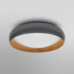 Lámpara LED de techo OSRAM ORBIS LIVIA, Ø 43 cm, gris, metal atenuable