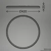 Lámpara LED de techo para baño Pulap, Ø 42 cm, cromado/blanco metal
