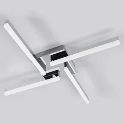 Lámpara LED de techo Patrik de Lindby, 59 cm, 4 luces, cromo, IP44