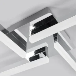 Lámpara LED de techo Patrik de Lindby, 59 cm, 4 luces, cromo, IP44