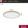 lámpara LED de techo Paulmann Atria Shine Ø29cm roble IP44 3.000K
