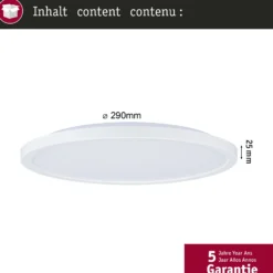 lámpara LED de techo Paulmann Atria Shine, blanca, Ø 29 cm, 3000 K