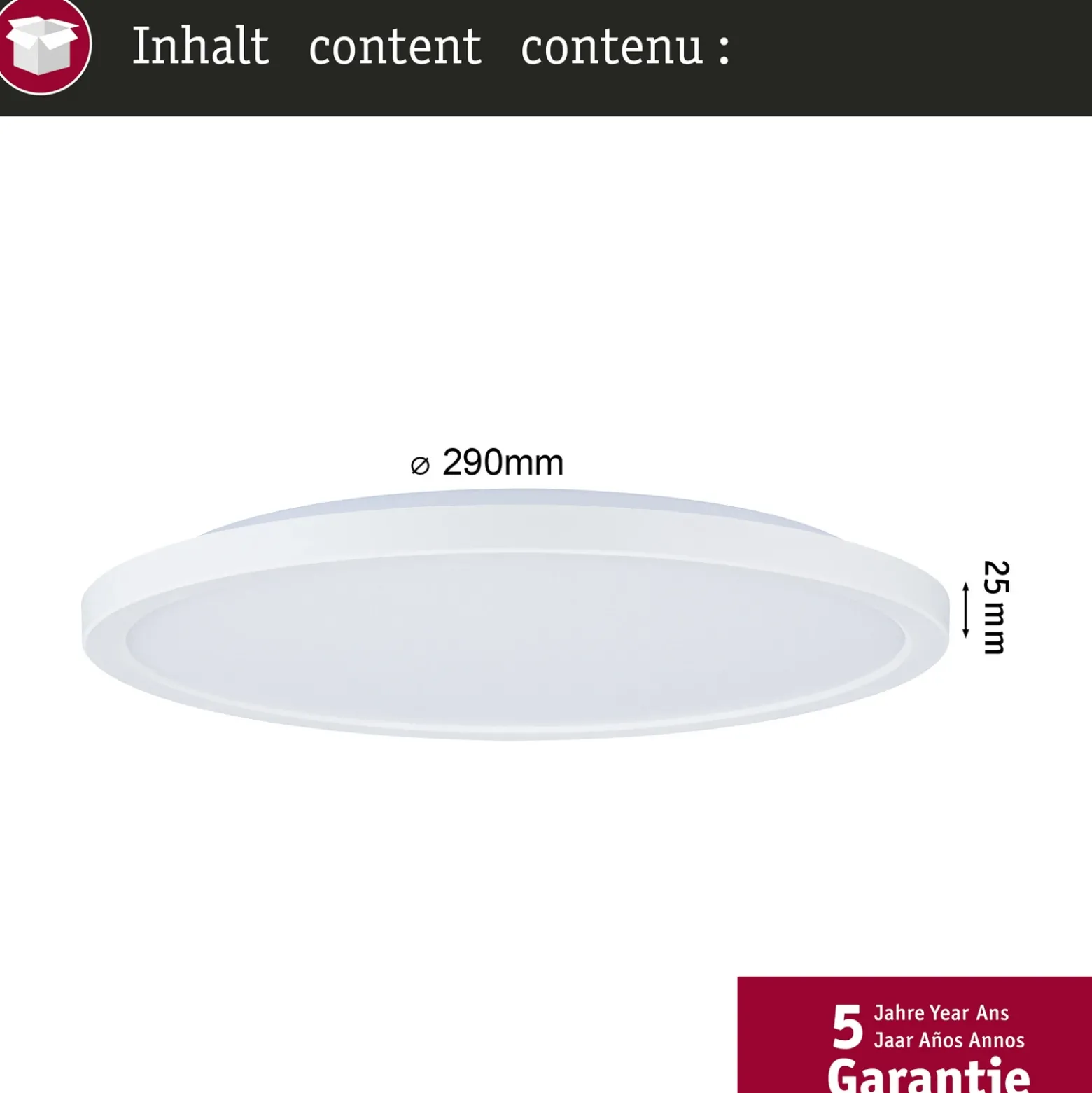 lámpara LED de techo Paulmann Atria Shine, blanca, Ø 29 cm, 3000 K
