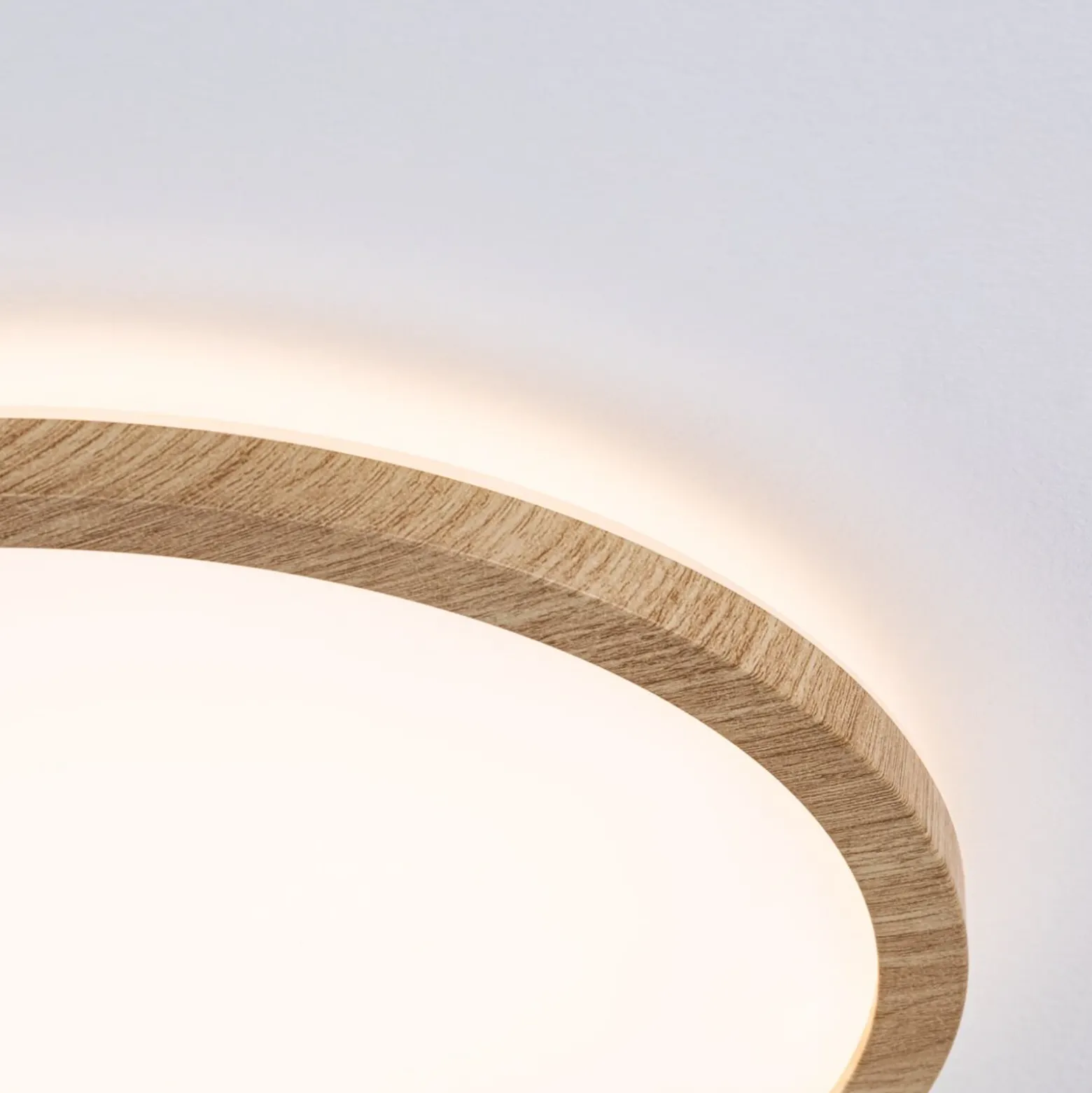 lámpara LED de techo Paulmann Atria Shine Ø42 cm roble IP44 3000 K
