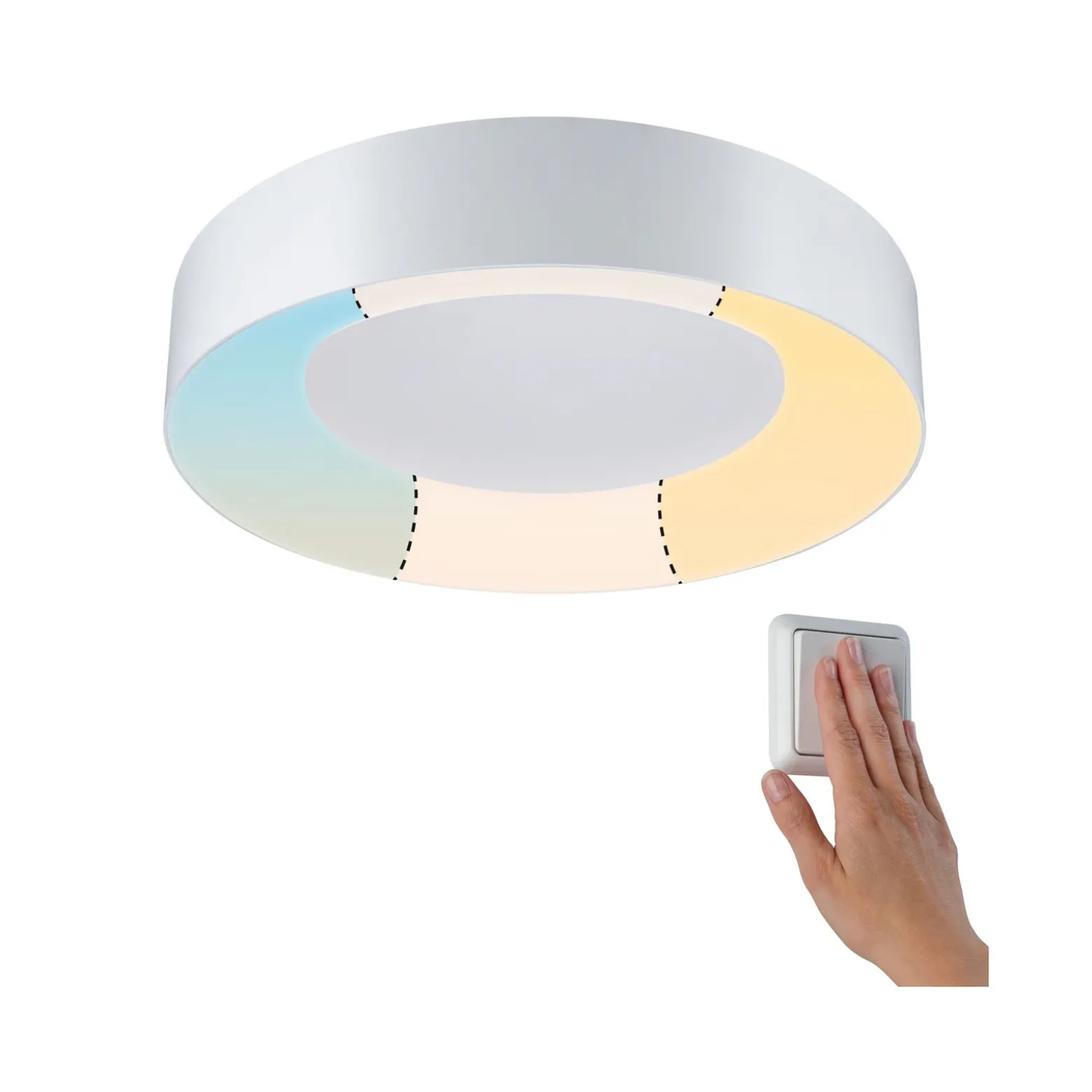 Lámpara LED de techo Paulmann HomeSpa Casca Ø 40 cm, blanca