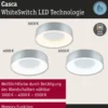Lámpara LED de techo Paulmann HomeSpa Casca Ø40cm, blanco/aluminio, IP44