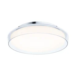 Lámpara LED de techo Paulmann Luena, IP44, cromada, Ø 35 cm