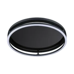 Lámpara LED de techo Paulmann Spaceglow One, negra, Ø 39 cm, RGBW