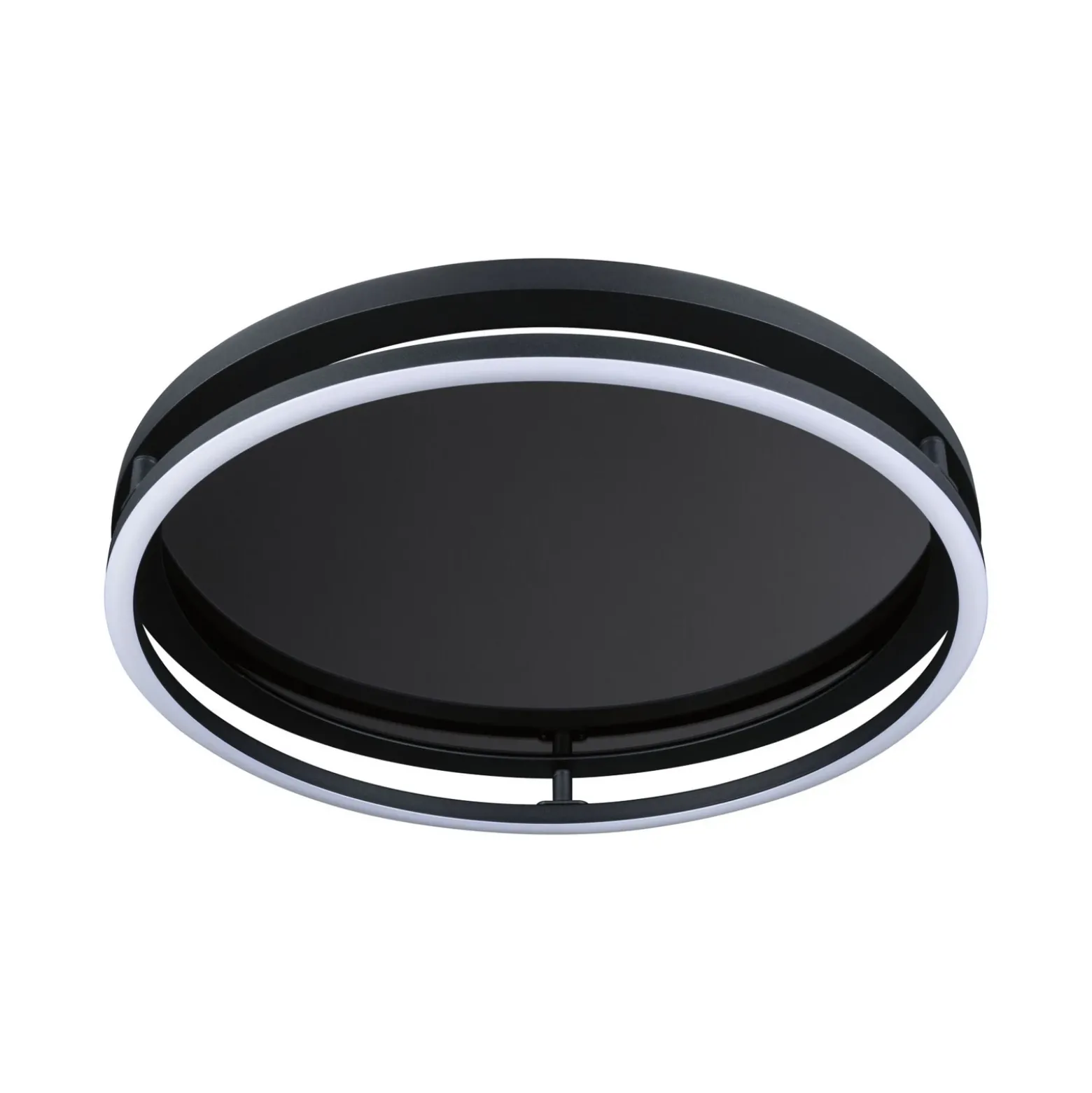 Lámpara LED de techo Paulmann Spaceglow One, negra, Ø 39 cm, RGBW
