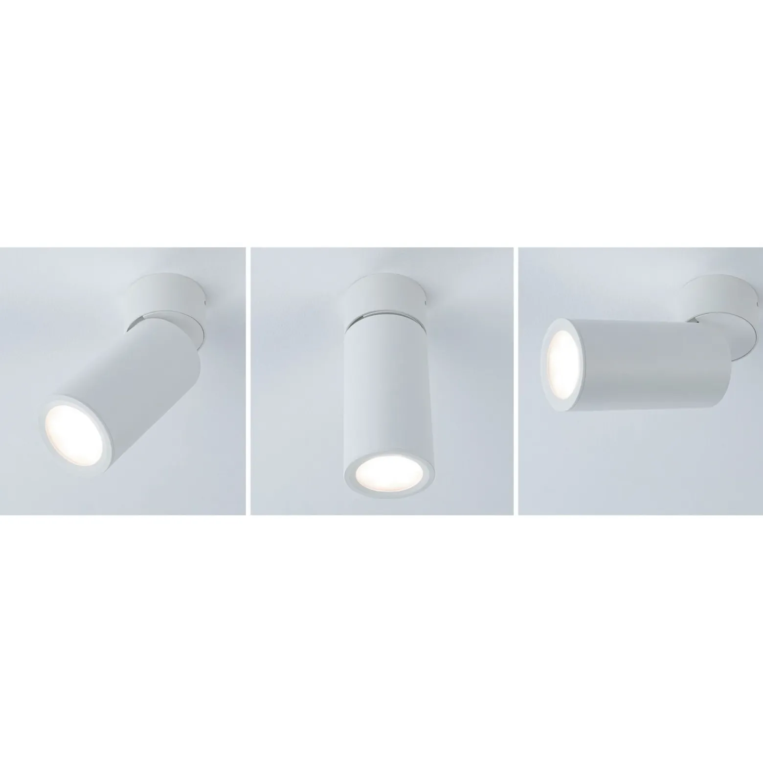 Lámpara LED de techo Paulmann Turnal Coin, blanca, metal, 2700 K