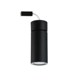 Lámpara LED de techo Paulmann Turnal Coin, metal negro, 2700 K