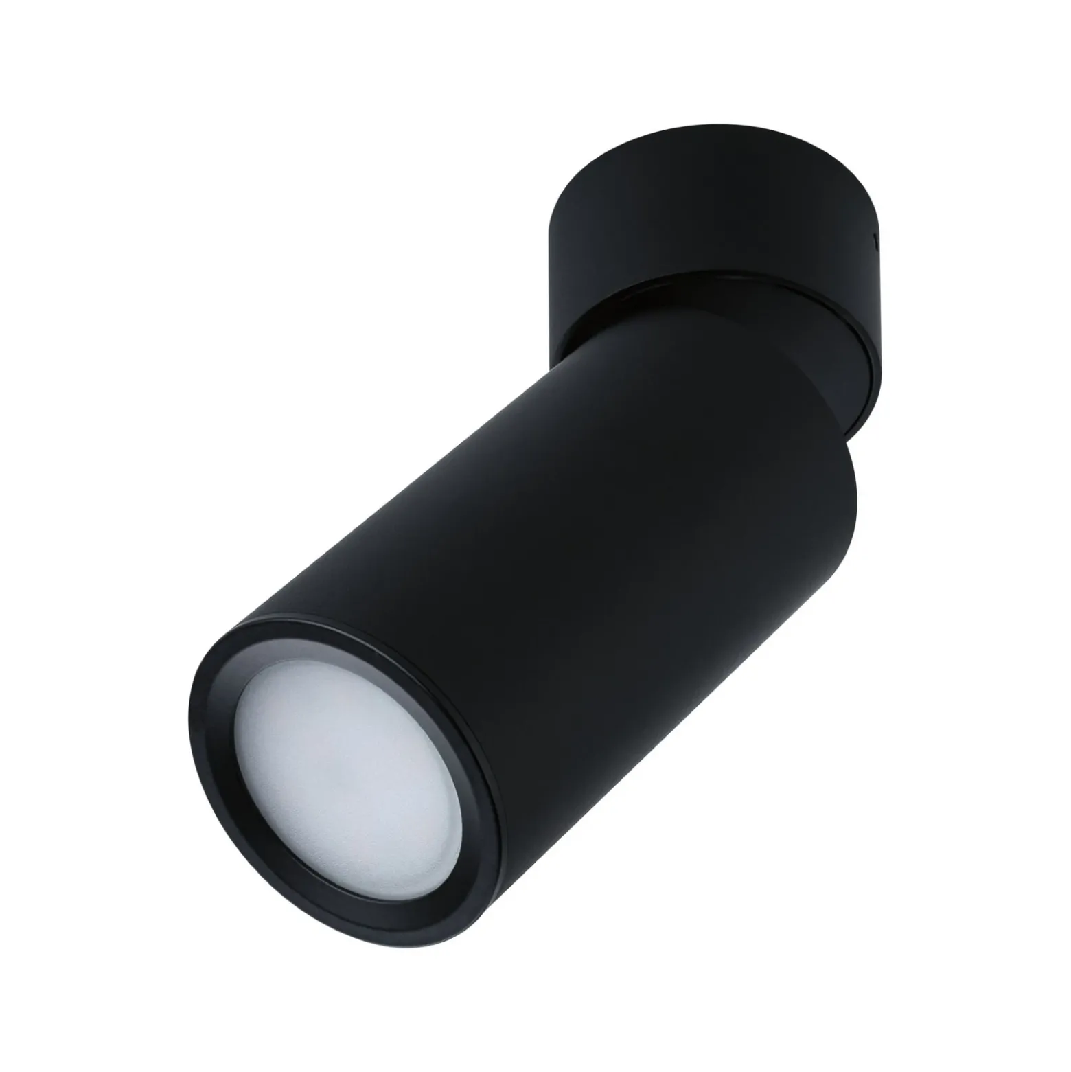 Lámpara LED de techo Paulmann Turnal Coin, metal negro, 2700 K